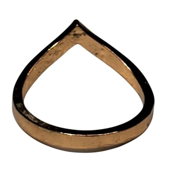Copper Tone Unsigned Ring Sz 7 Minimalist Basic - Picture 2 of 5